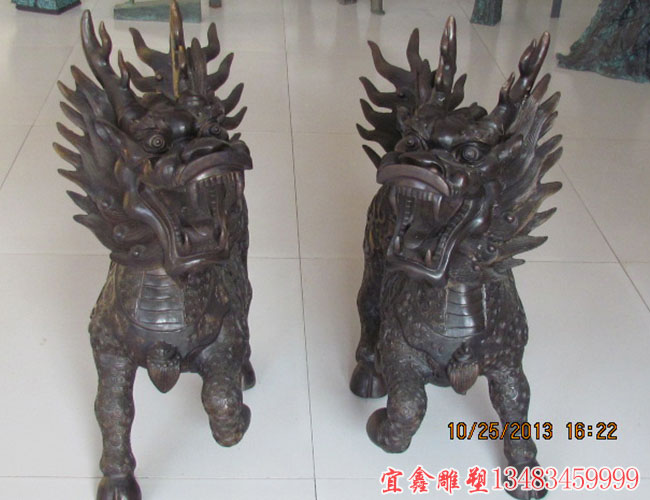 銅麒麟工藝品