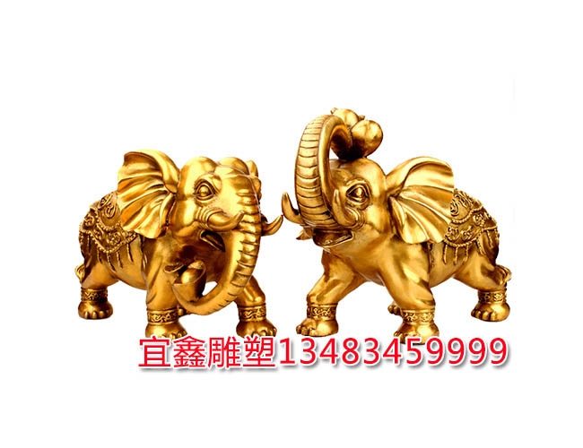 銅大象風水擺件
