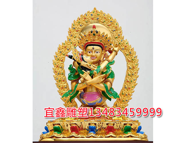 密宗佛像_銅雕金身歡喜佛雙身佛像