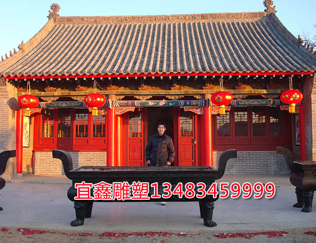寺廟長方銅香爐