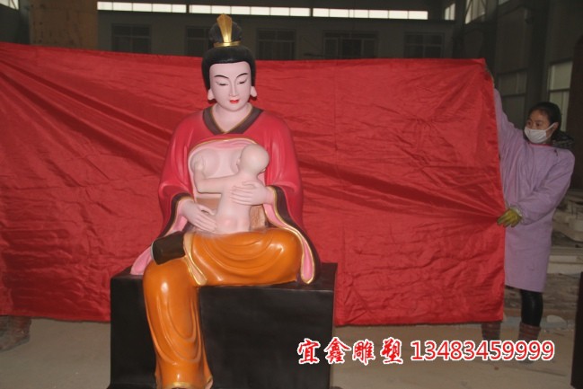 道家奶母神像銅雕