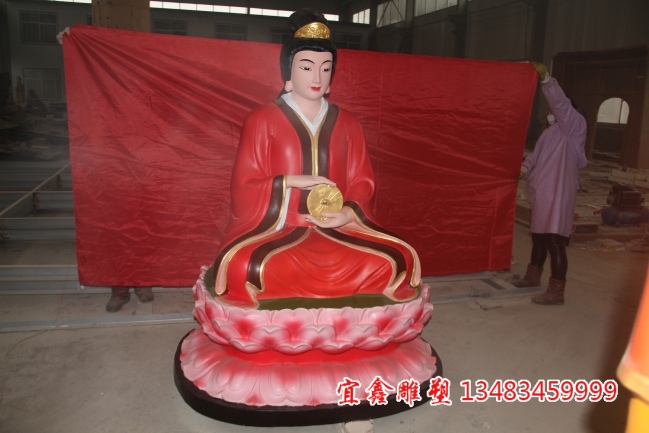 眼光娘娘銅雕神像