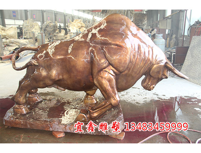 開拓牛銅雕