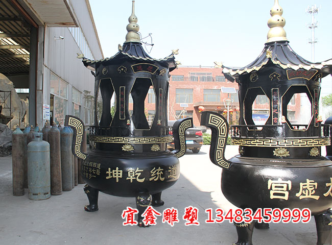 寺廟大型圓香爐