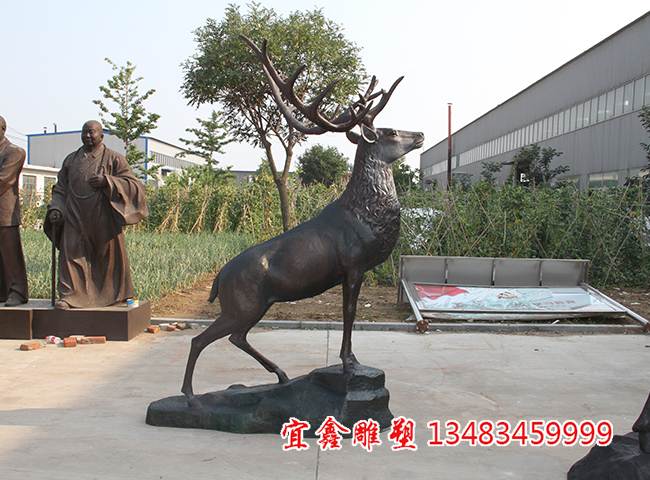 2.4米高景觀銅雕鹿