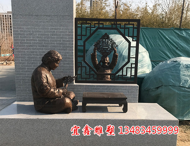 貼窗花雕塑