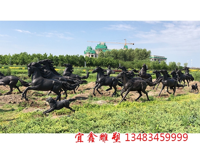 銅駿馬雕塑群雕