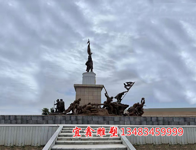 上甘嶺戰役《清晨的西路號角》雕塑
