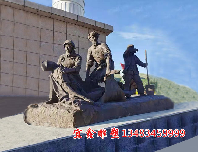 上甘嶺戰役《清晨的西路號角》雕塑