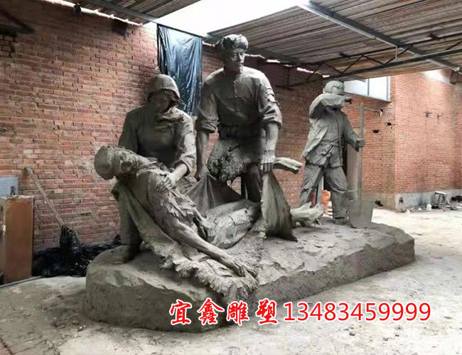 上甘嶺戰役《清晨的西路號角》雕塑