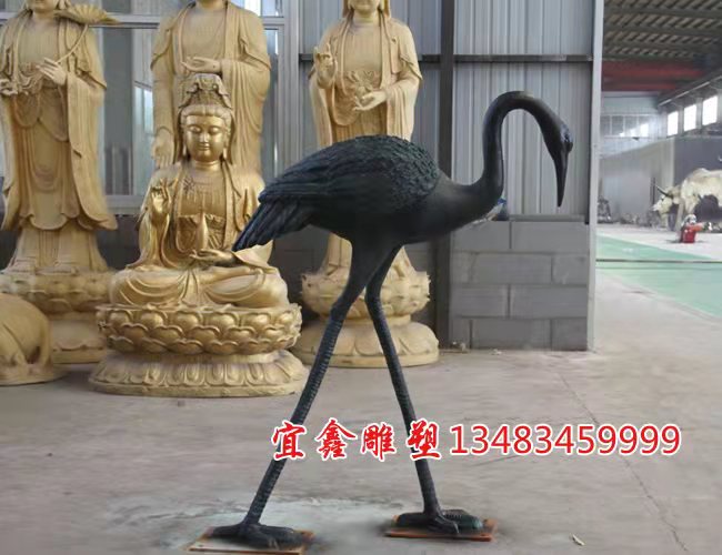 銅雕故宮鶴
