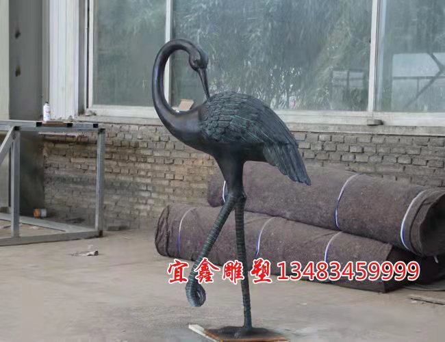 銅雕故宮鶴
