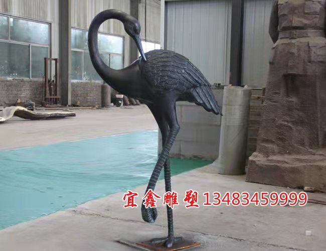 銅雕故宮鶴