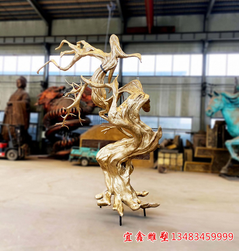 銅雕古樹