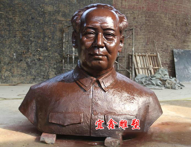 名人半身像雕塑-毛主席半身像雕塑