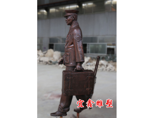列車長銅雕塑