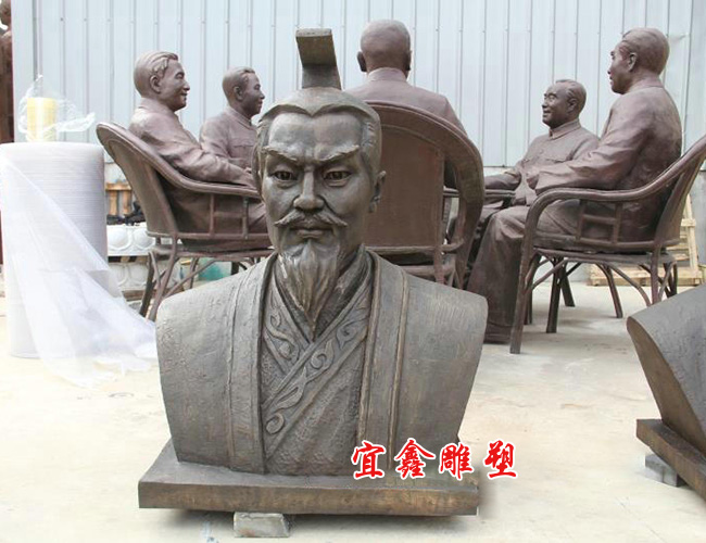 趙武靈王半身像雕塑