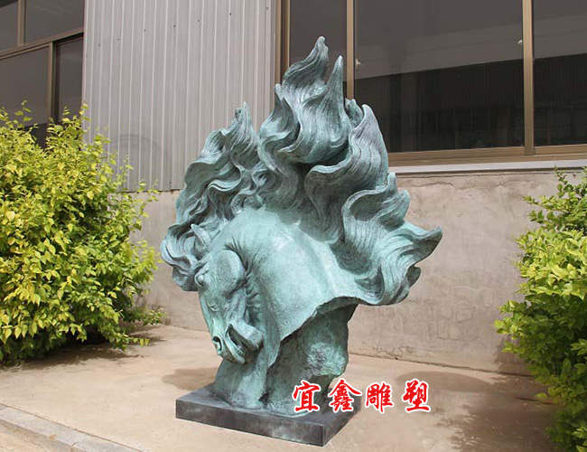 景觀馬頭雕塑