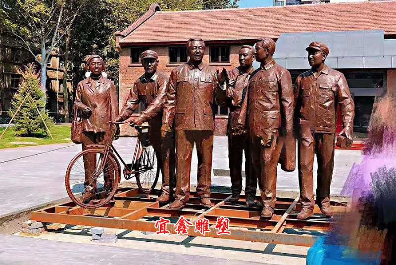 不忘初心牢記使命雕塑